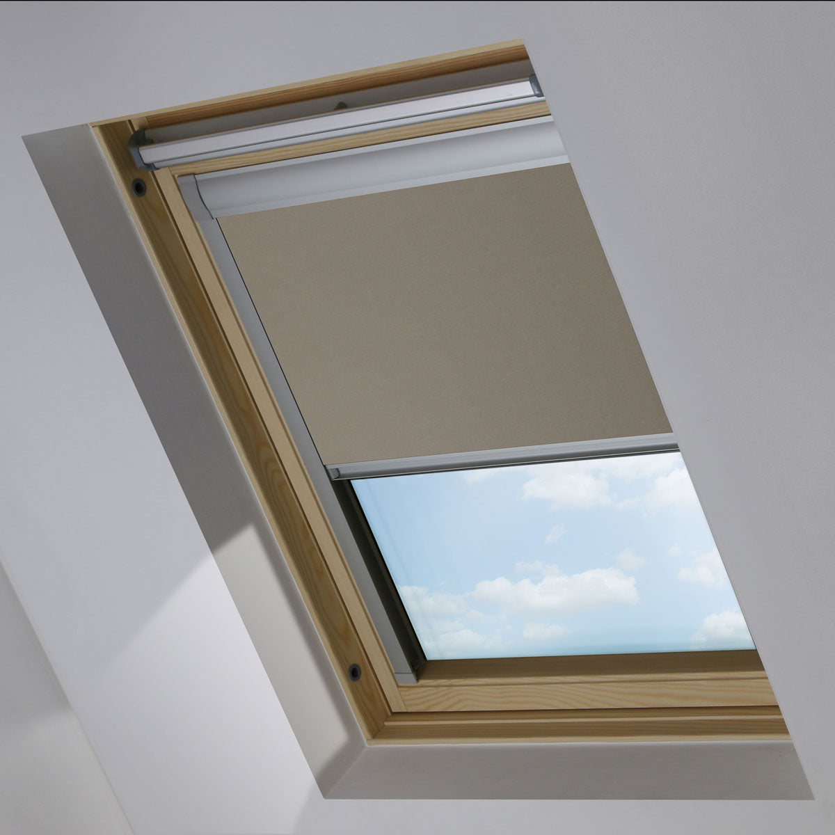 Coffee Blackout Roof Blind