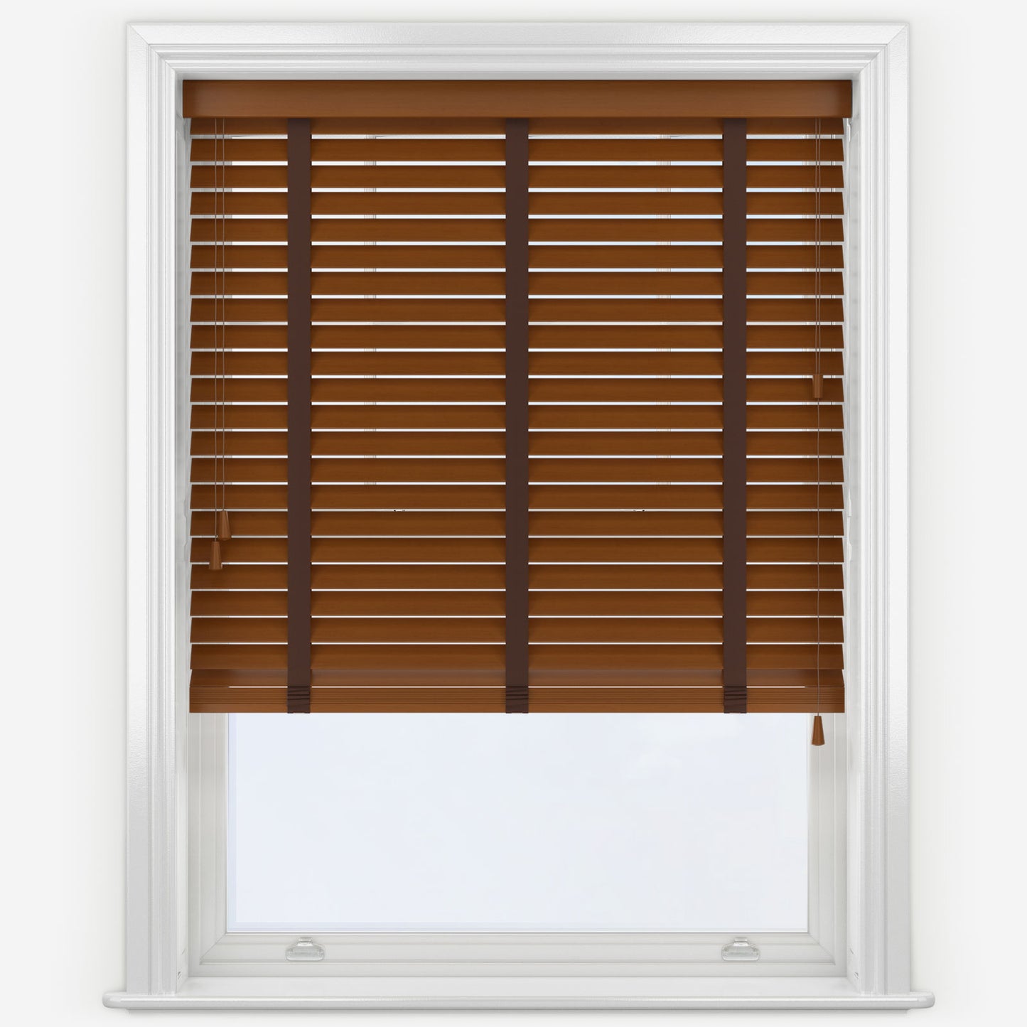 Decora Timberlux Prime Golden Oak with Cocoa Tapes Wooden Venetian Blind