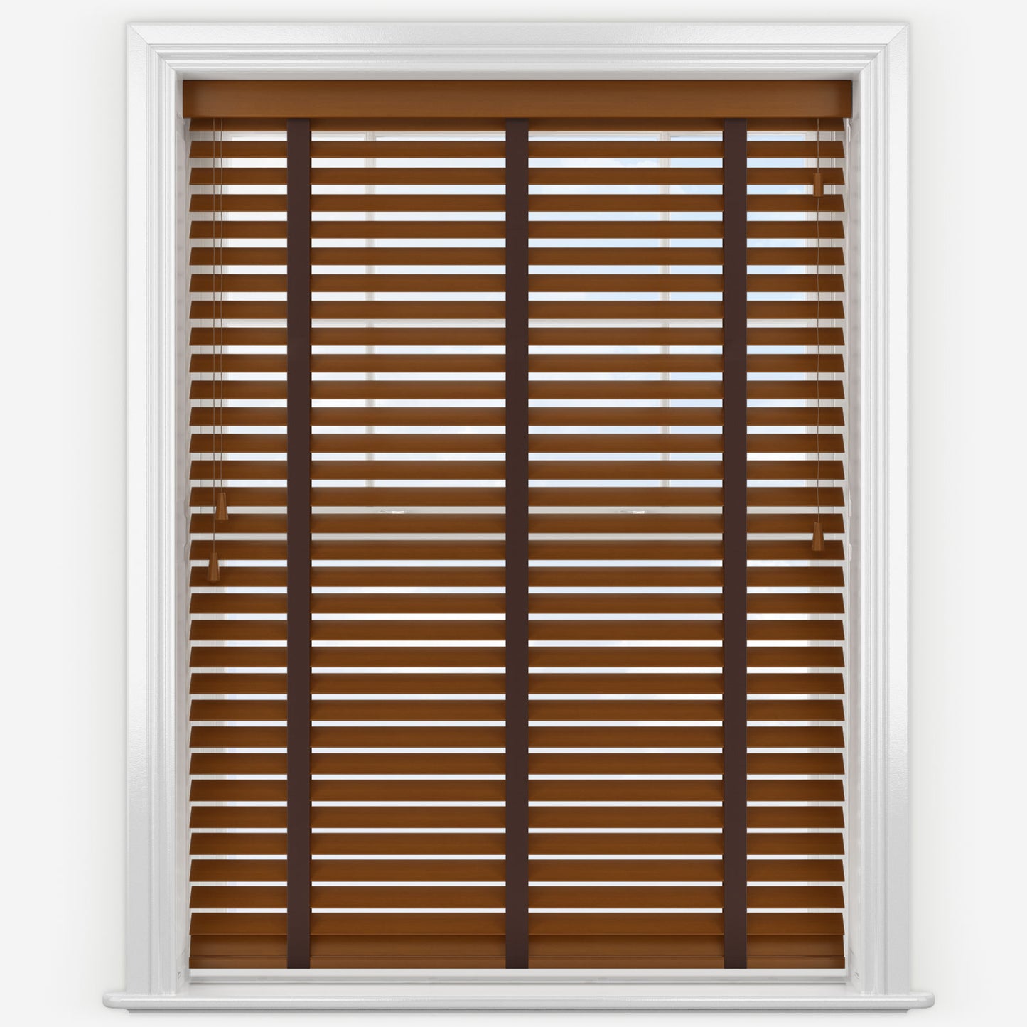 Decora Timberlux Prime Golden Oak with Cocoa Tapes Wooden Venetian Blind
