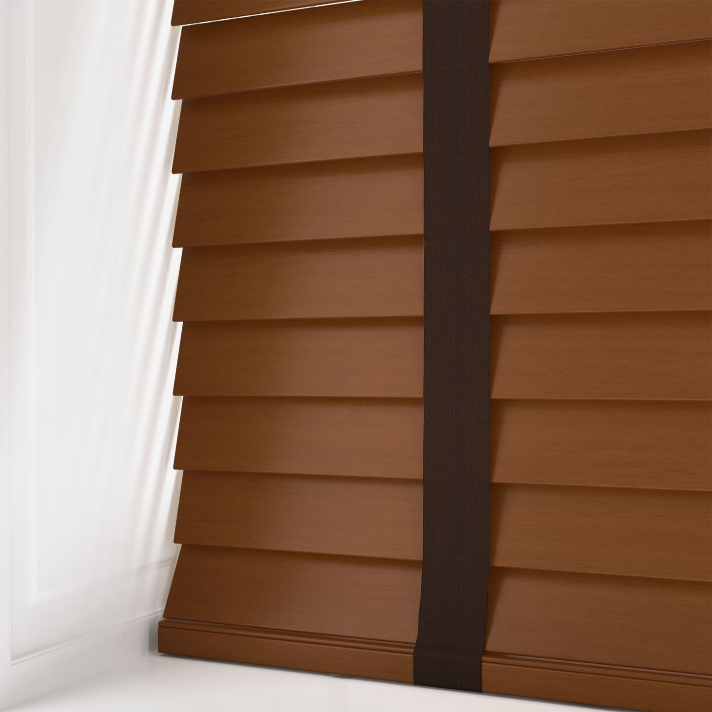 Decora Timberlux Prime Golden Oak with Cocoa Tapes Wooden Venetian Blind