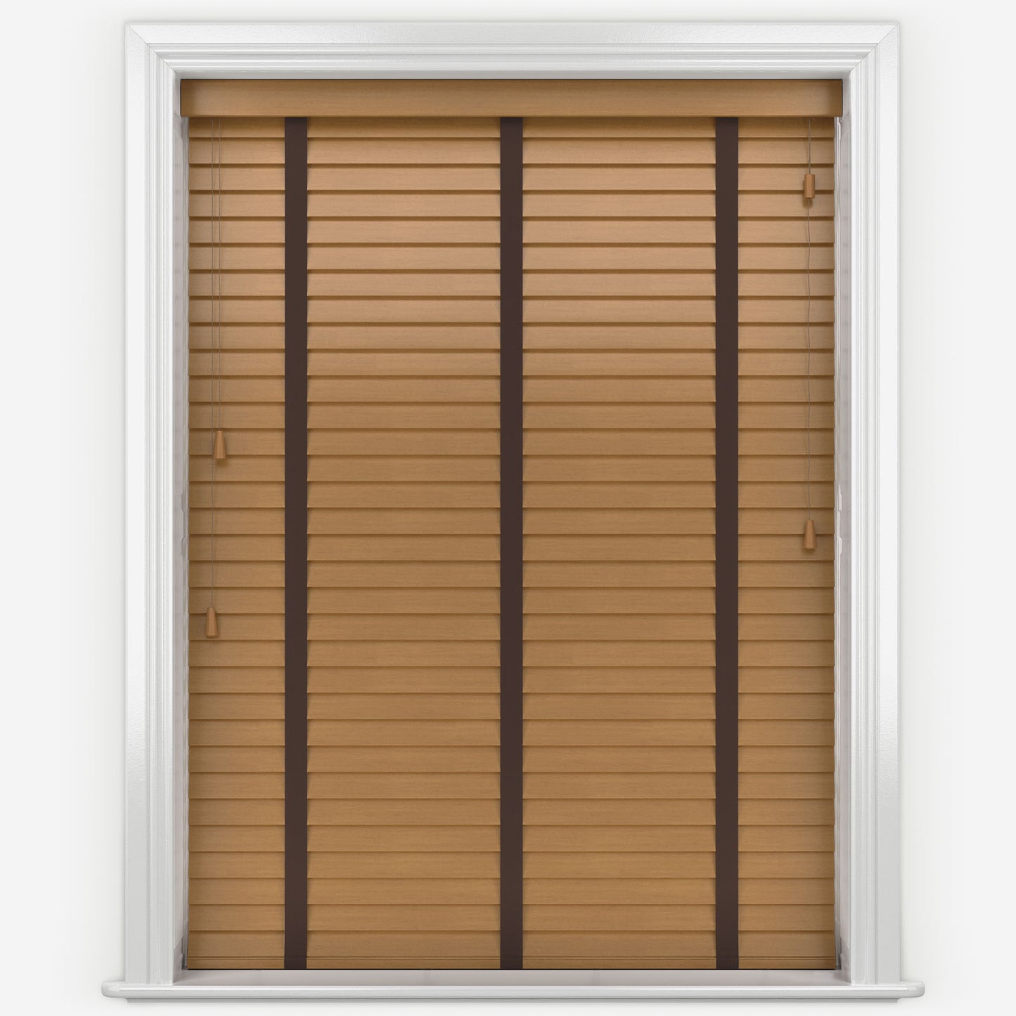 Decora Timberlux Prime Light Oak with Cocoa Tapes Wooden Venetian Blind