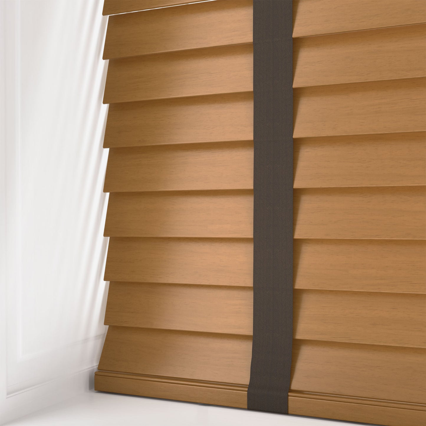 Decora Timberlux Prime Light Oak with Cocoa Tapes Wooden Venetian Blind