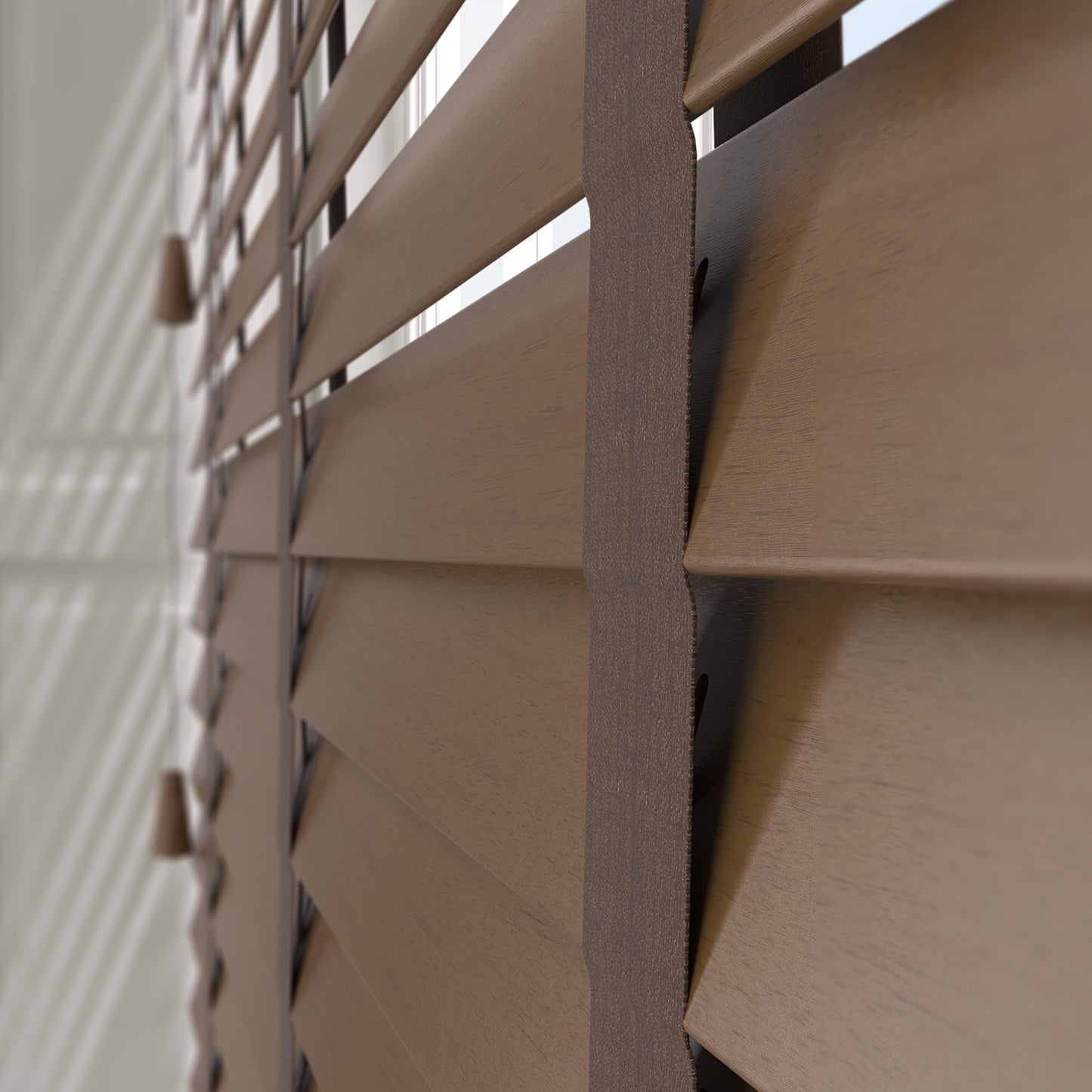 Decora Timberlux Prime Walnut with Cocoa Tapes Wooden Venetian Blind