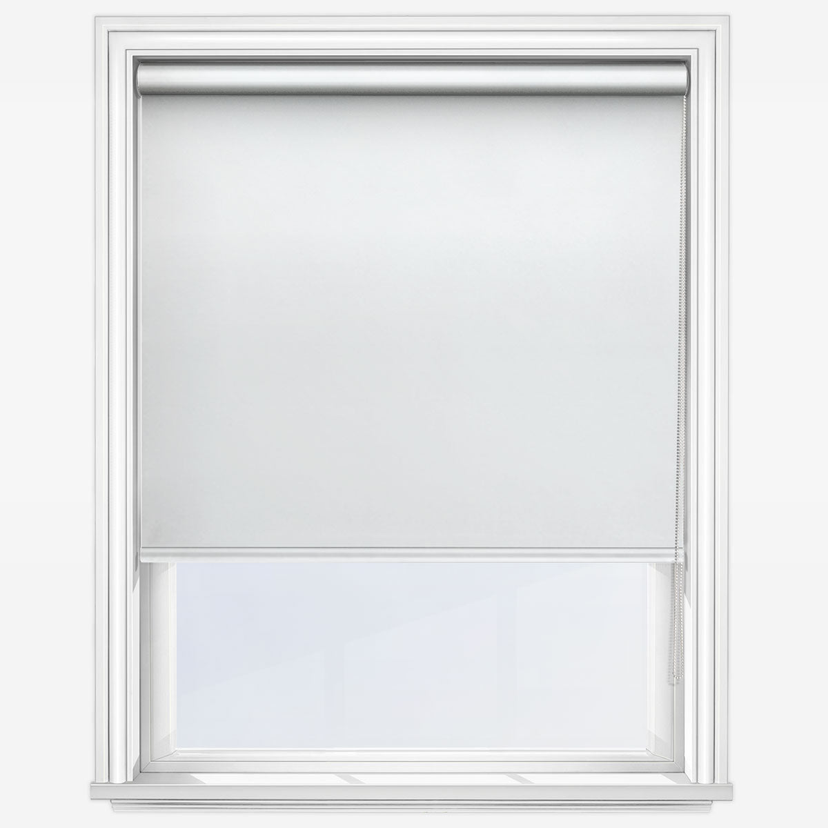 Louvolite Voile FR White Roller Blind