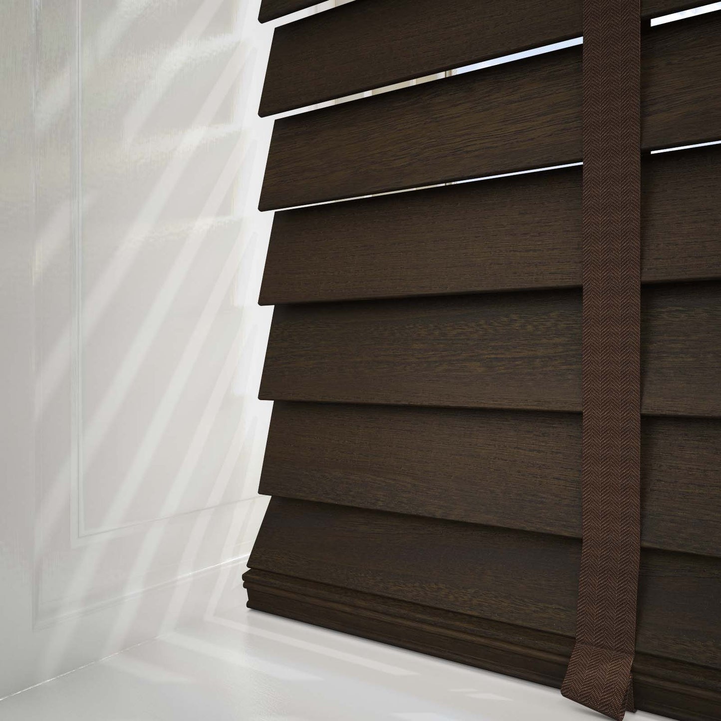 GB Pure Wood Wenge with Tapes Wooden Venetian Blind