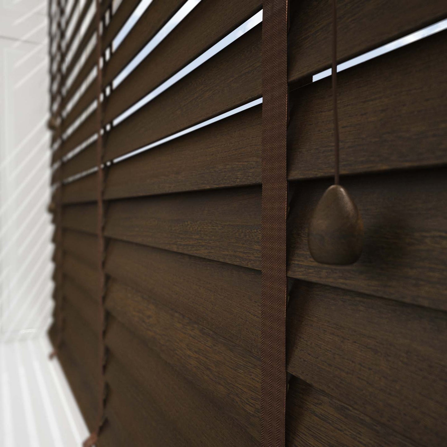 GB Pure Wood Wenge with Tapes Wooden Venetian Blind