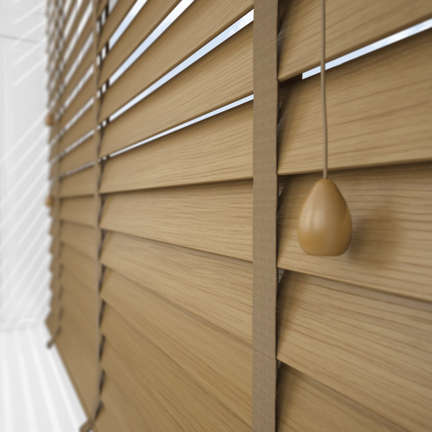 GB Wood Impressions Spiced Oak with Tapes Faux Wooden Blind
