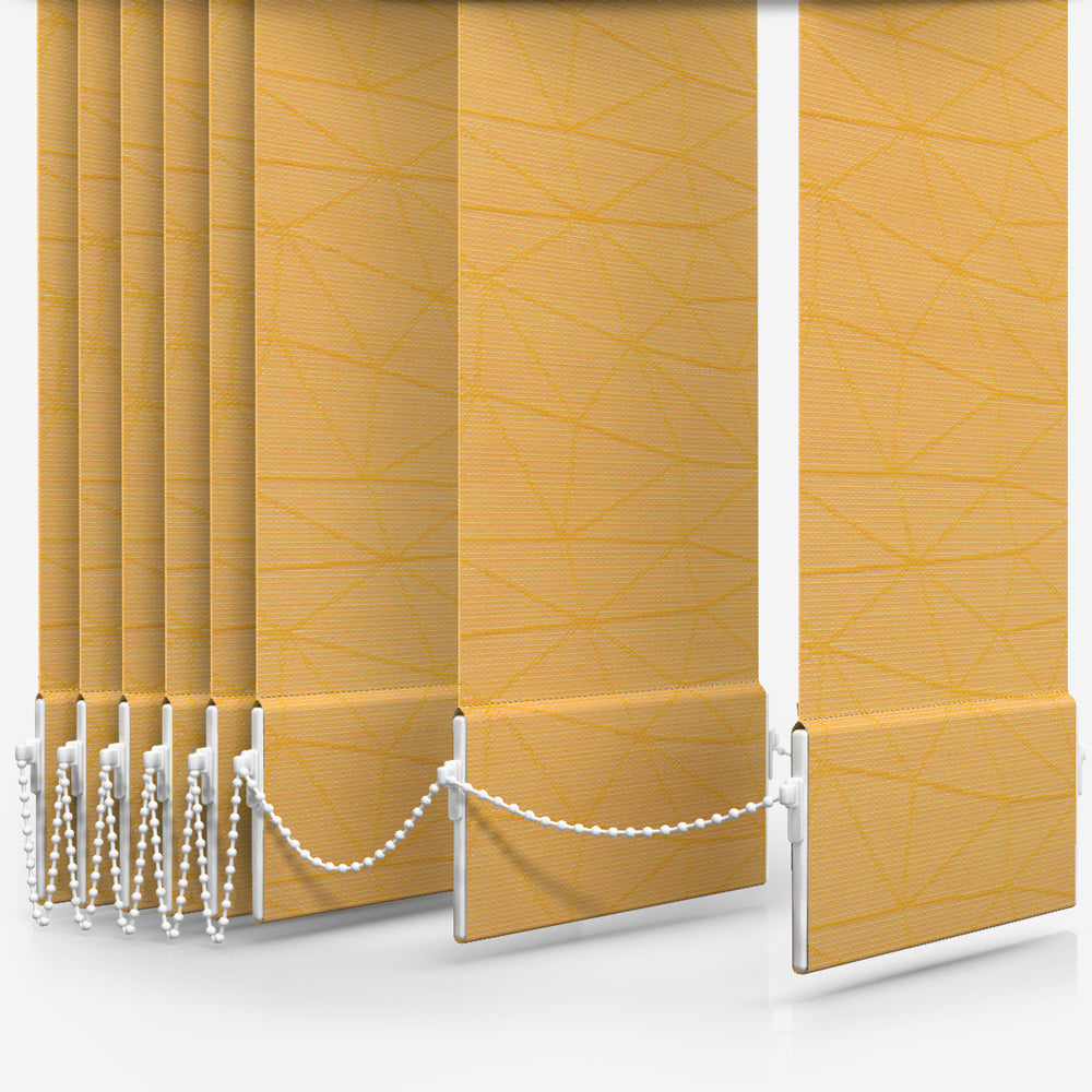 Arena Celeste Gold Vertical Blind