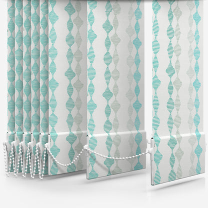 Arena Romain Turquoise Vertical Blind