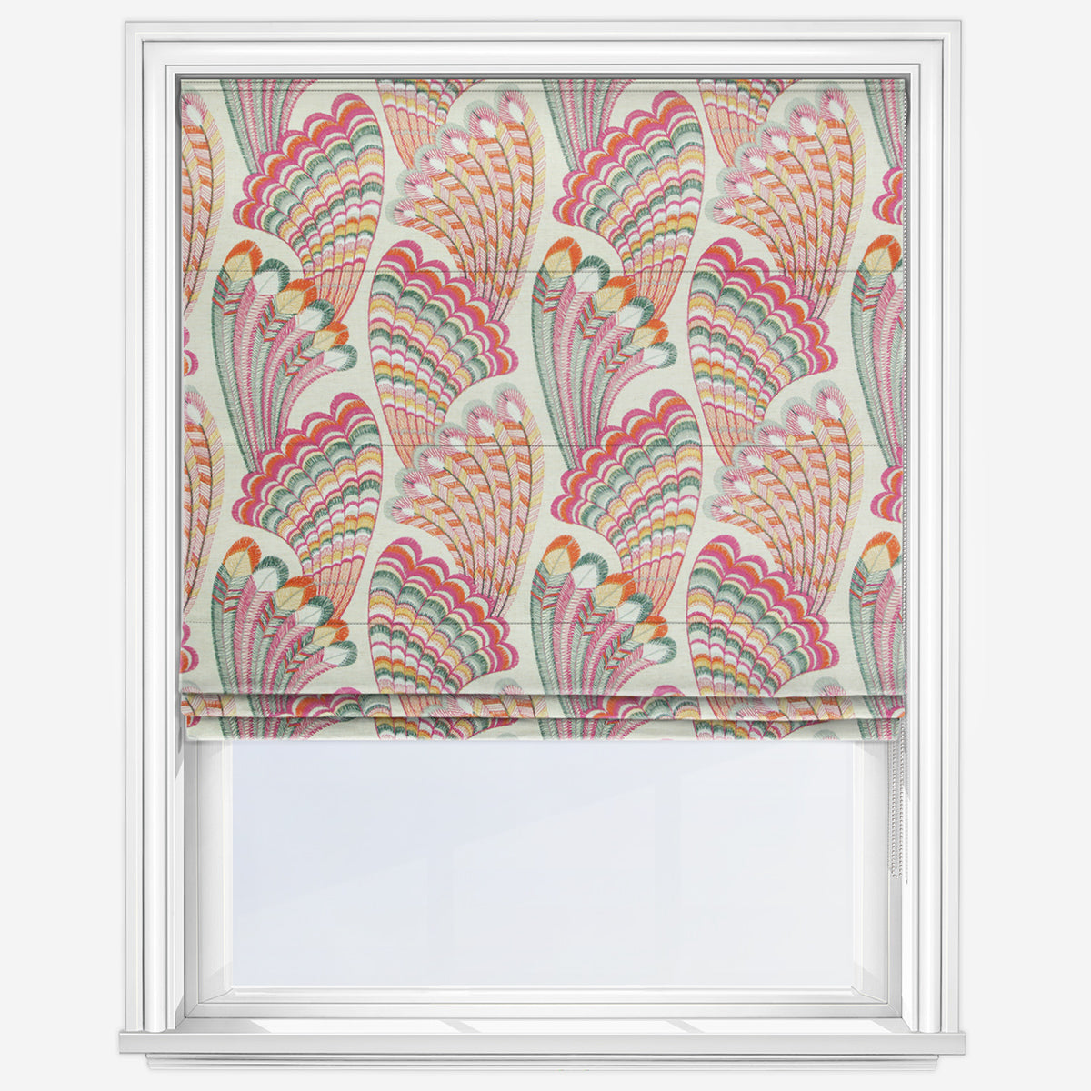 Camengo Piuma Fuschia Roman Blind