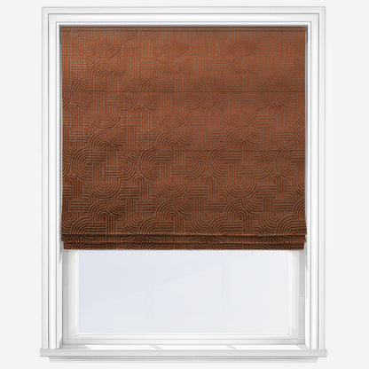Casamance Mollino Orange Brulle Roman Blind