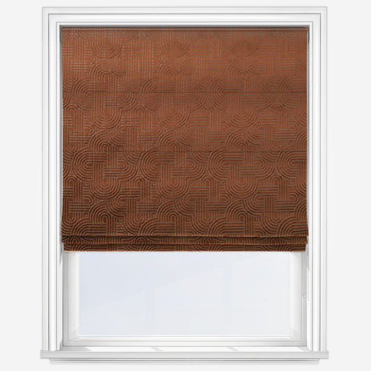 Casamance Mollino Orange Brulle Roman Blind