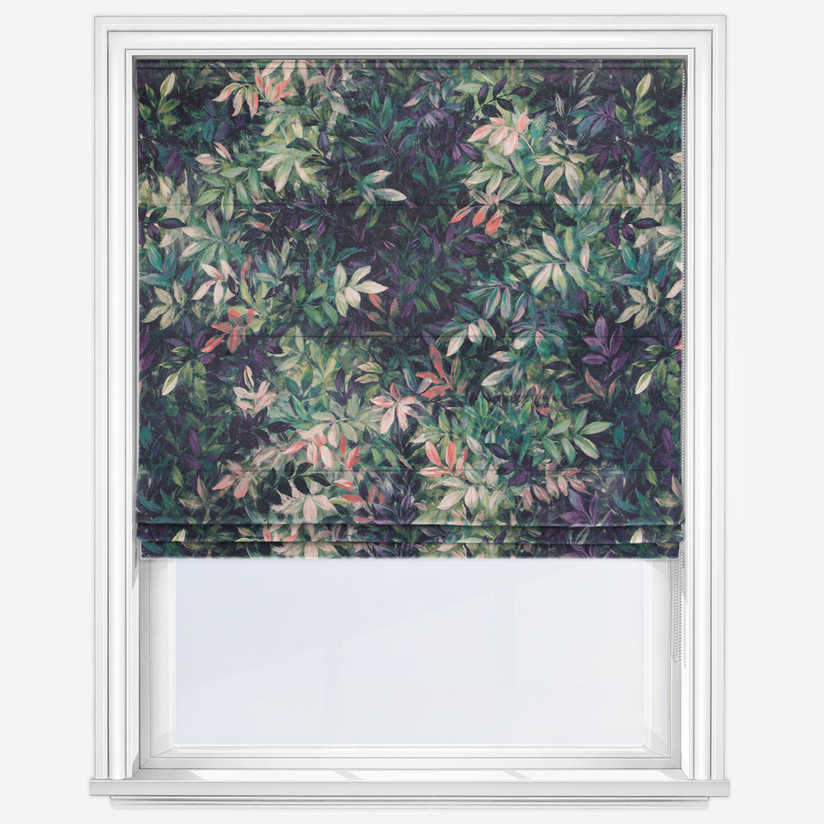 Clarke & Clarke Congo Amethyst Emerald Roman Blind