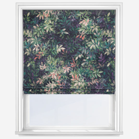 Clarke & Clarke Congo Amethyst Emerald Roman Blind
