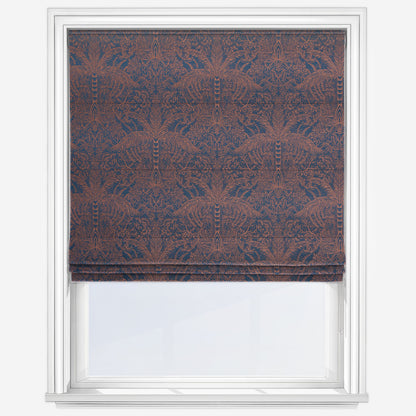 Clarke & Clarke Leopardo Midnight Copper Roman Blind