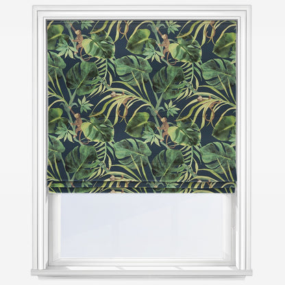 Clarke & Clarke Monkey Business Indigo Roman Blind