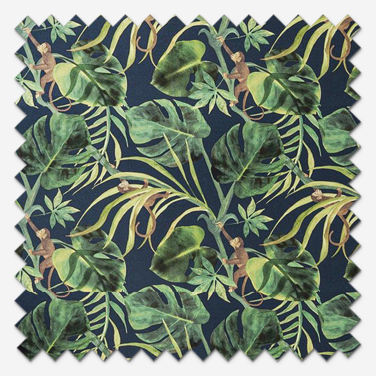 Clarke & Clarke Monkey Business Indigo Roman Blind