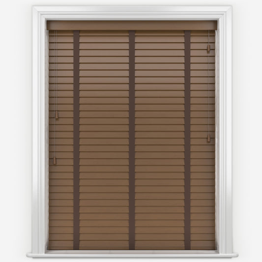 Decora Timberlux Prime Walnut with Cocoa Tapes Wooden Venetian Blind