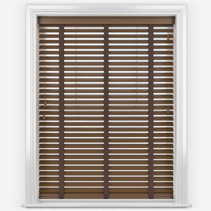 Decora Timberlux Prime Walnut with Cocoa Tapes Wooden Venetian Blind
