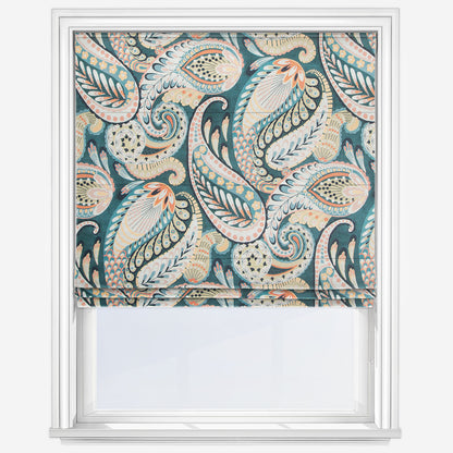 Edinburgh Weavers Pipa Peacock Roman Blind