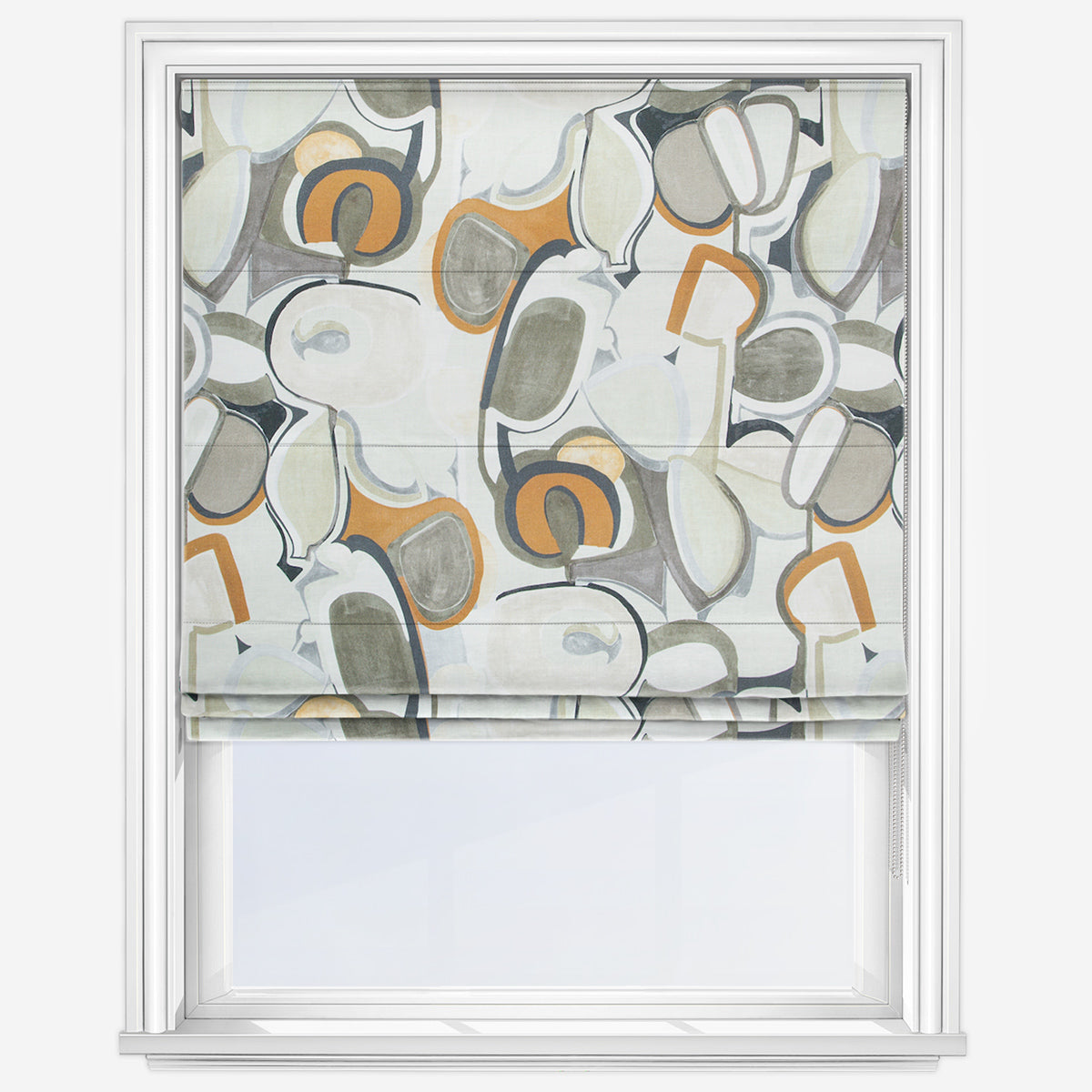 Edinburgh Weavers Pop Cashew Roman Blind