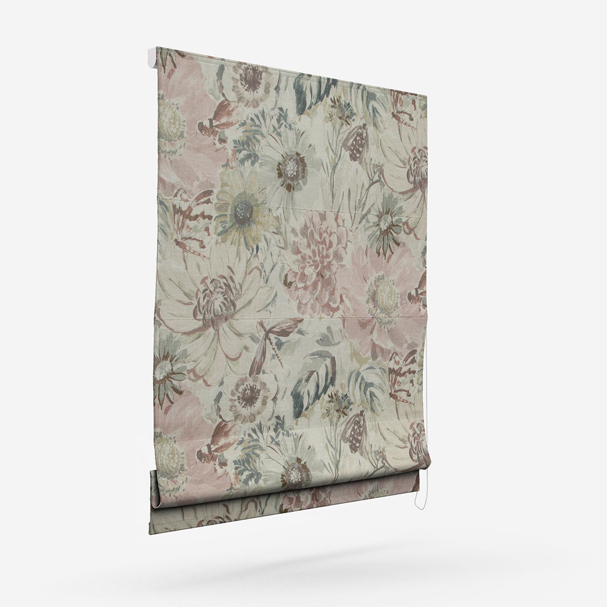 Edinburgh Weavers Spring Garden Dusky Pink Roman Blind