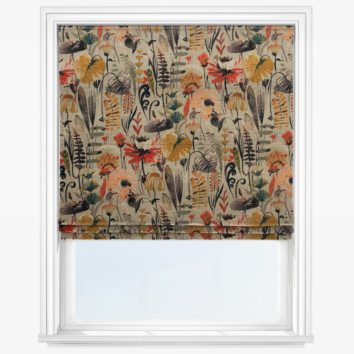 Edinburgh Weavers Zebedee Toffee Roman Blind