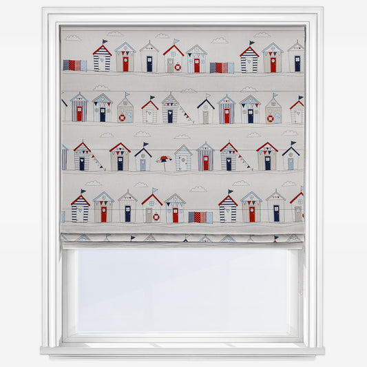 Fryetts Beach Huts Blue Roman Blind