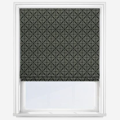 Fryetts Cubic Black Roman Blind