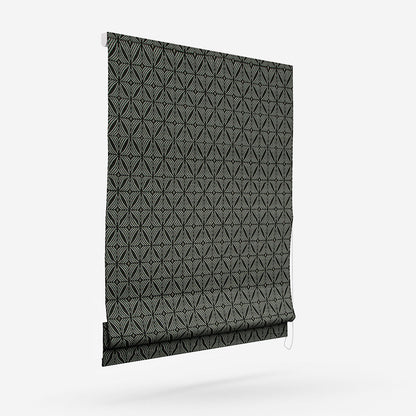 Fryetts Cubic Black Roman Blind