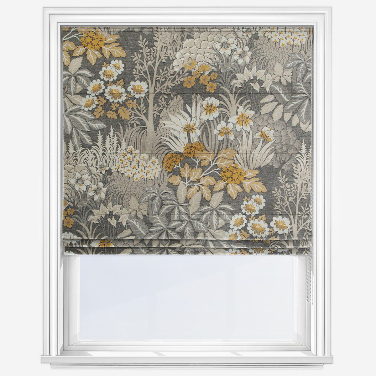 Fryetts Enchanted Forest Ochre Roman Blind