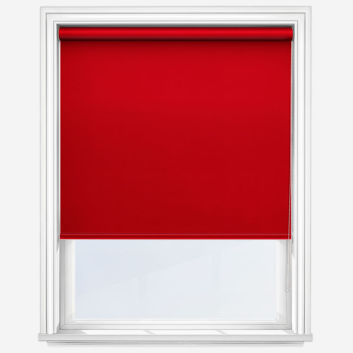 Global Bermuda Plain Red Roller Blind