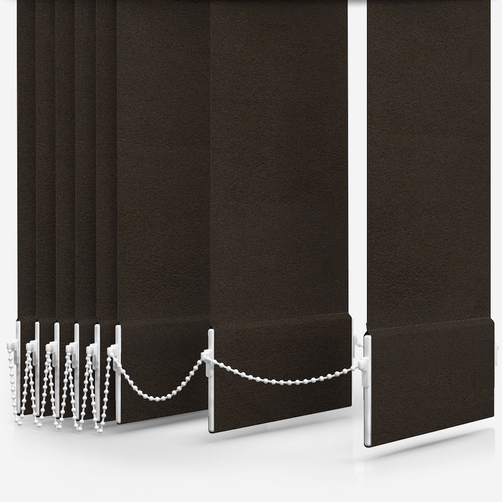 Global Dominica Suede Dark Brown Vertical Blind