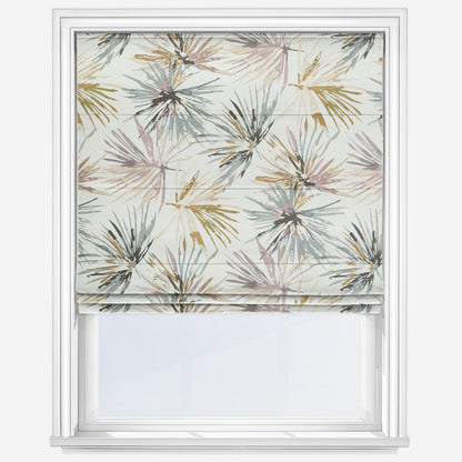 Harlequin Aucuba Heather and Slate Roman Blind