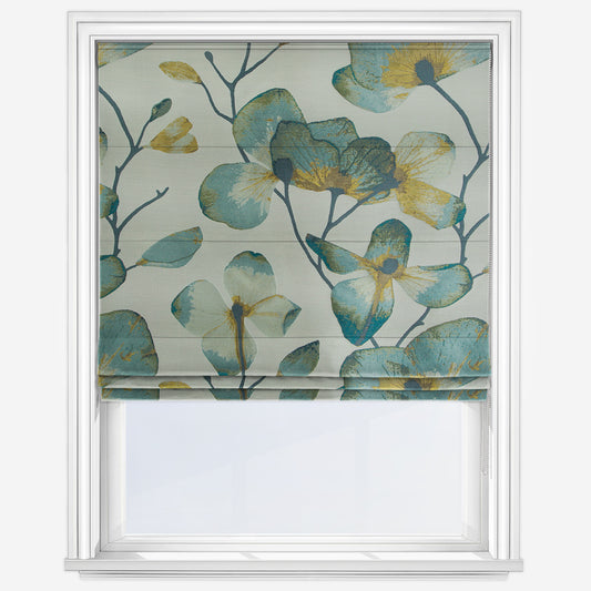 Harlequin Kienze Marine and Zest Roman Blind