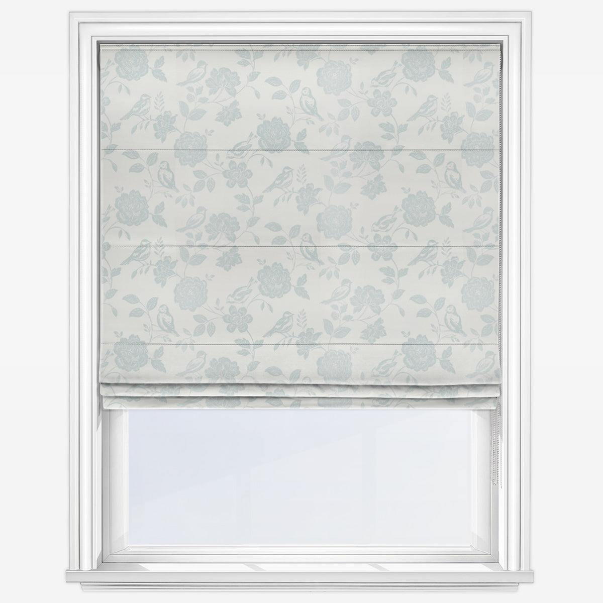 iLiv Bird Garden Duck Egg Roman Blind