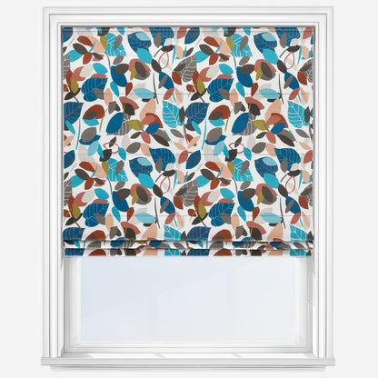 iLiv Botaniska Teal Roman Blind