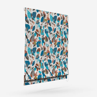 iLiv Botaniska Teal Roman Blind