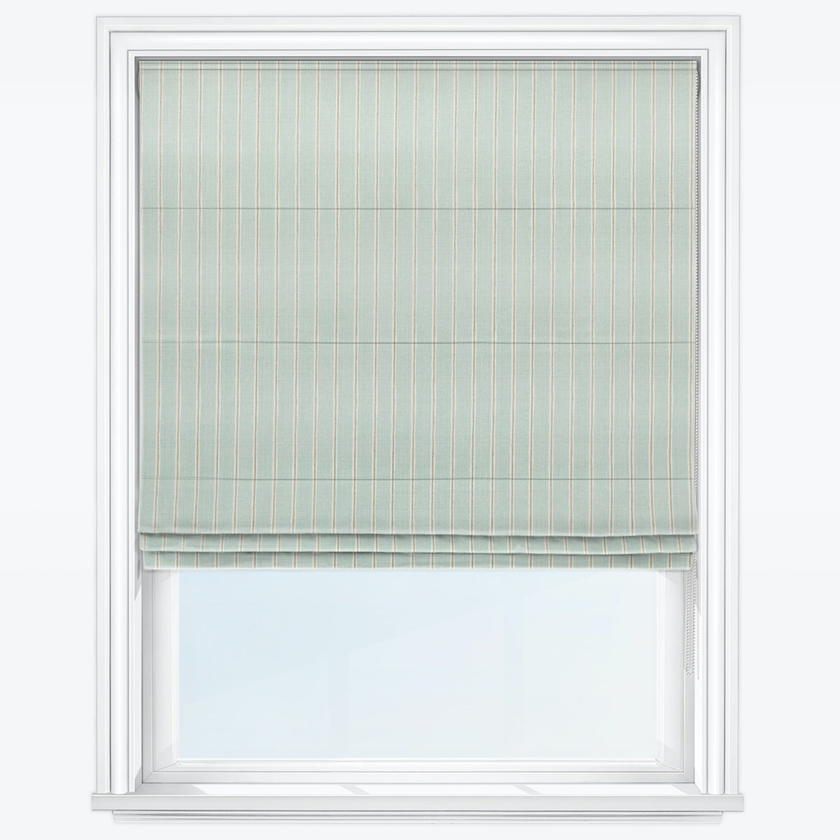 iLiv Rowing Stripe Duckegg Roman Blind