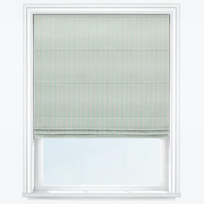 iLiv Rowing Stripe Duckegg Roman Blind