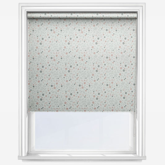 Louvolite Cotton Flower Blush Roller Blind