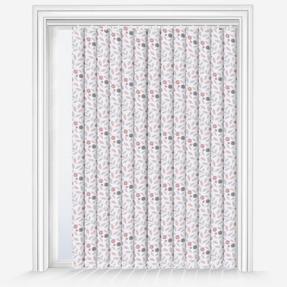 Louvolite Cotton Flower Blush Vertical Blind