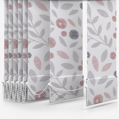 Louvolite Cotton Flower Blush Vertical Blind