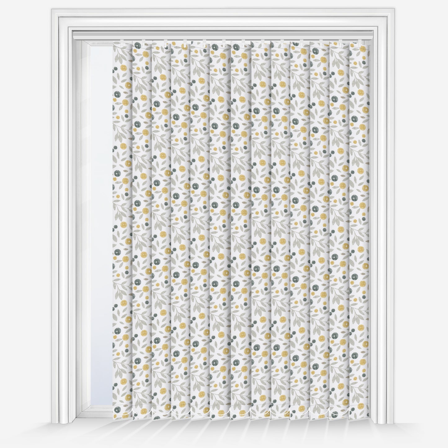 Louvolite Cotton Flower Ochre Vertical Blind