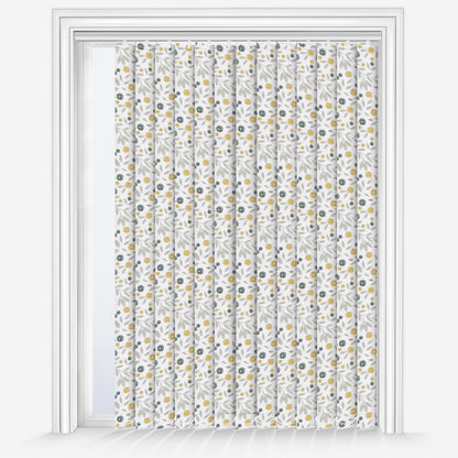 Louvolite Cotton Flower Ochre Vertical Blind