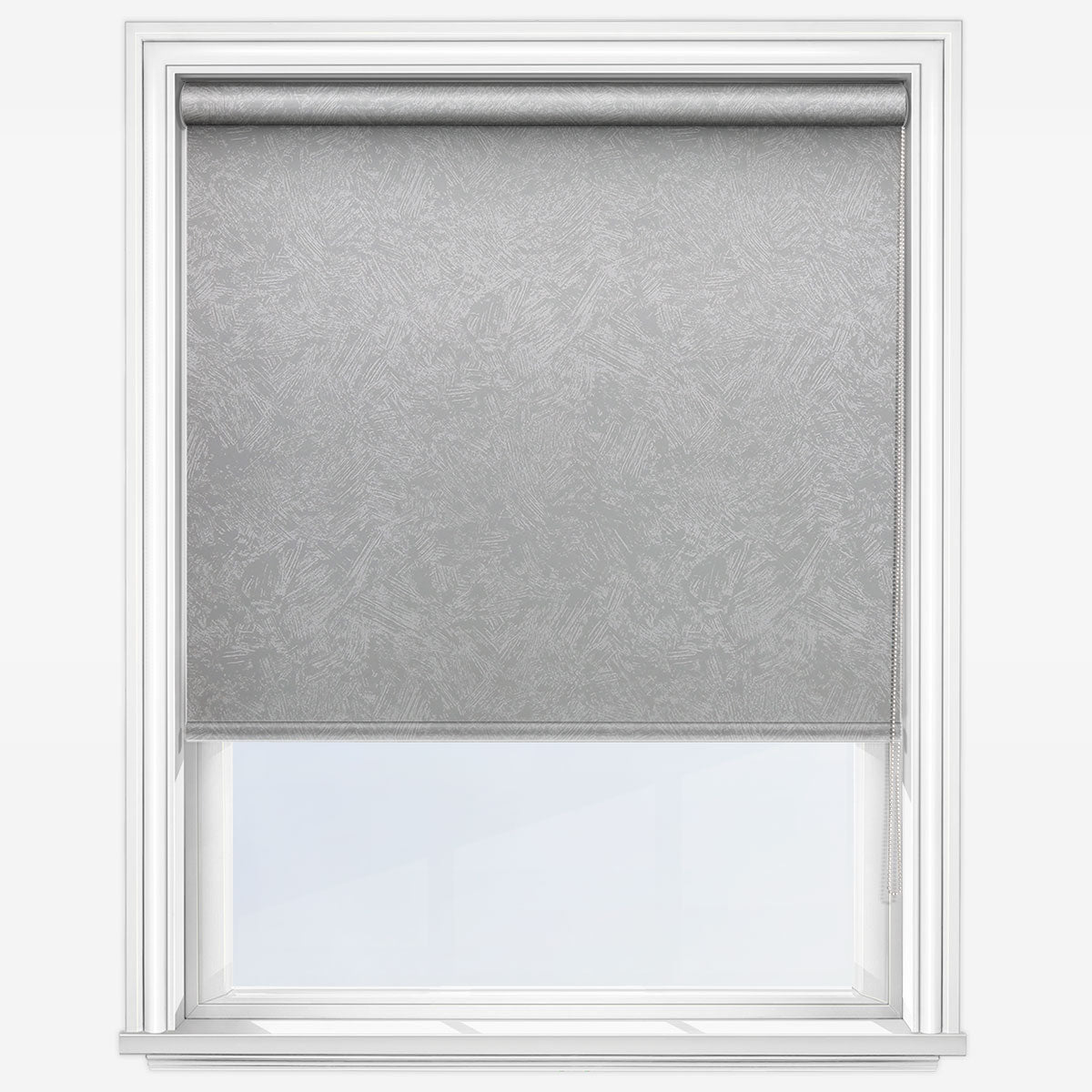 Louvolite Romany Light Grey Roller Blind