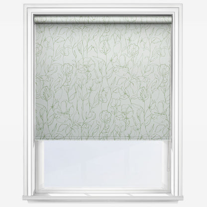 Louvolite Sweet Pea Stem Green Roller Blind