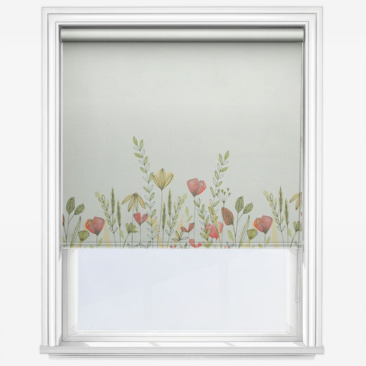 Louvolite Wild Garden Poppy Roller Blind