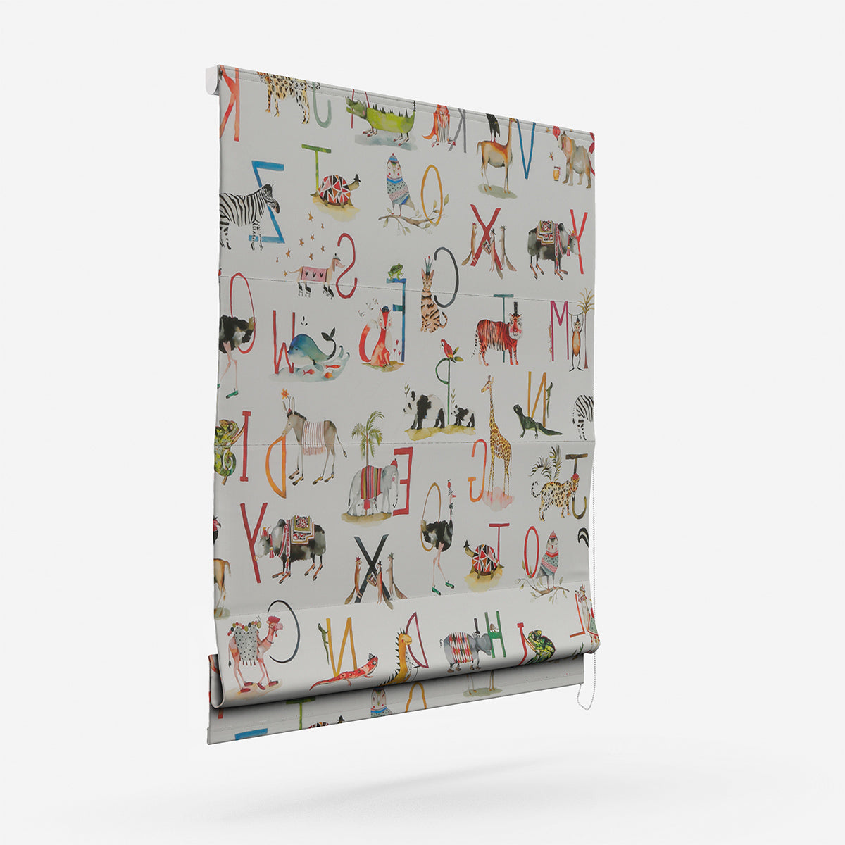 Prestigious Textiles Animal Alphabet Paintbox Roman Blind