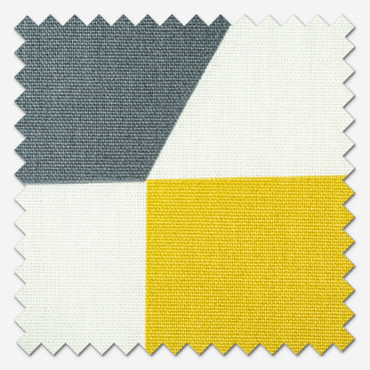 Scion Nuevo Dandelion and Charcoal Roman Blind